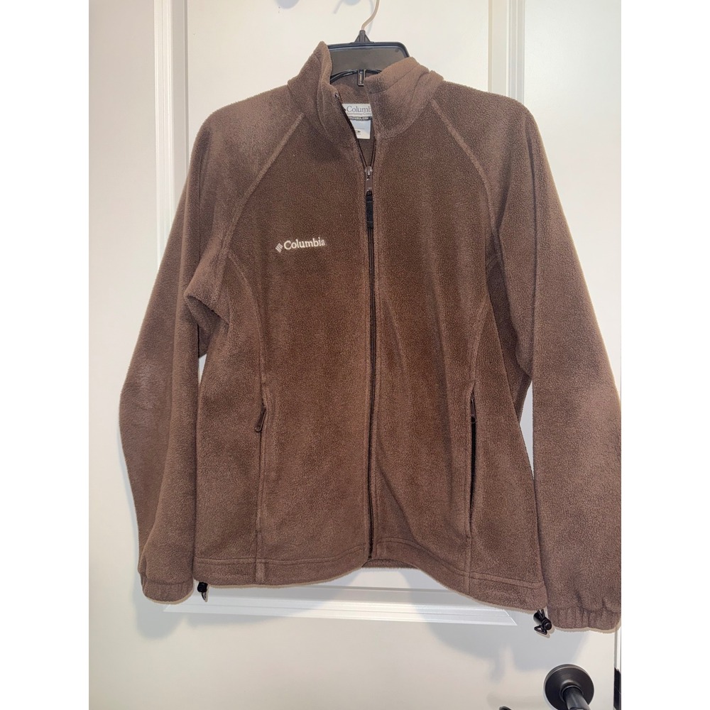 Columbia Fleece Jacket Womens M Brown Excellent Full Zip Benton Springs Gorpcore